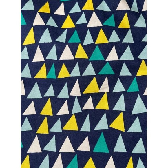 TALBOTS WOMEN'S PERFECT SHORT – NAVY/GREEN/YELLOW TRIANGLE PRINT - Picture 4 of 5